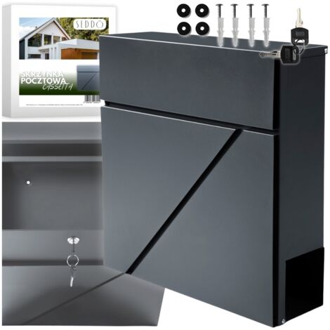 Korrosionsbeständiger Briefkasten für Briefe, Tor, Zaun, Haus, Graphit