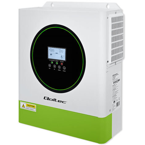 Qoltec Hybrid Off-Grid Solar Wechselrichter 3500W  100A  24V  MPPT  BMS  WLAN-Option  Sinus  Leistungsfaktor 1,0