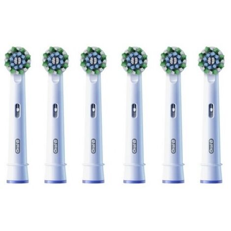6x Oral-B Pro Cross Action elektrische Zahnbürstenköpfe weiß 100%