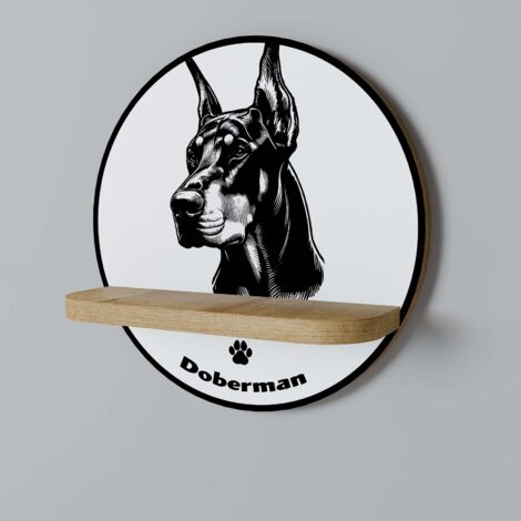 DOBERMANN HUND Rundes Regal (1/5)