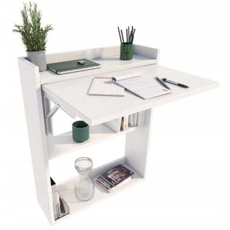 Klappschreibtisch weiß Wandschreibtisch für Büro Studio Wohnzimmer MK
