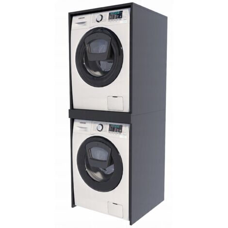 Schrank für Waschmaschine Trockner schwarz Badezimmer Säule Schrank Regal MK
