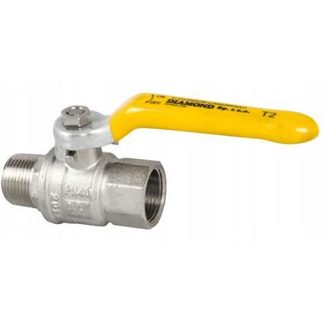 GAS-KUGELHAHN 1 ZOLL GRIFF AUSSENGEWINDE (1/2)