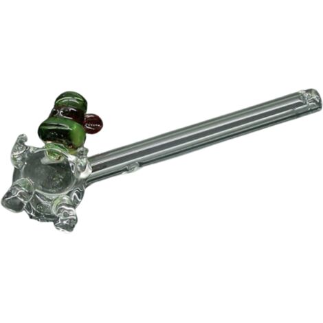 14,5 cm dicke Glaspfeife mit Clownmuster