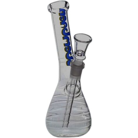 Bonio Dickglas-Wasserpfeife 20 cm, transparentes Glas