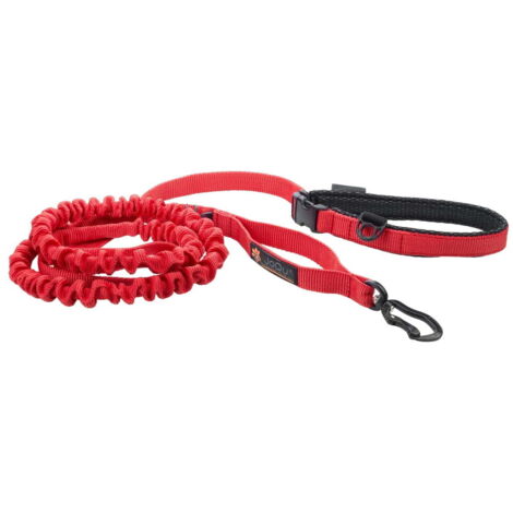 JoQu® Ultra Strong Runners Leine für kleine und mittelgroße Hunde mit Ruckdämpfer, Rot