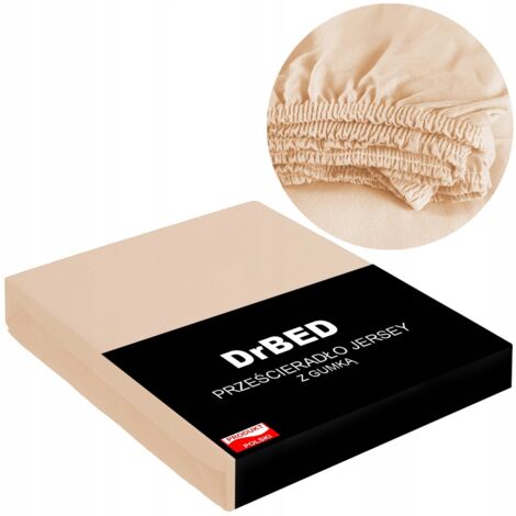 Spannbettlaken 120x200 Jersey Elastisch Atmungsaktiv BEIGE Polnisch