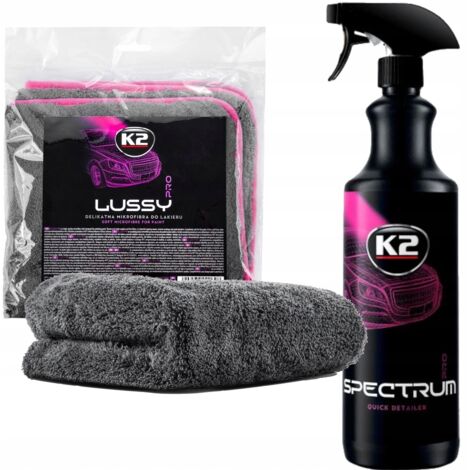 K2 Spectrum Pro 1 l Quick Detailer + K2 Lussy Handtuch Autolack Glanz