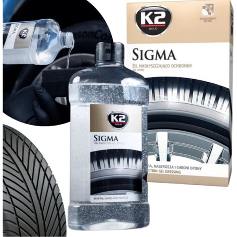 K2 żel nabłyszczający ochronnny do opon sigma +aplikator   500ml