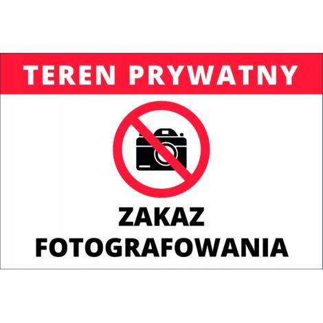 Tafel Fotografierverbot 20x30 cm PVC T022 (1/4)