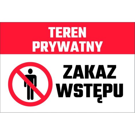 Schild „Zutritt verboten“ 20x30 cm PVC T026 (1/4)