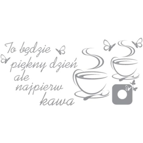 KÜCHENAUFKLEBER Kaffeetassenaufkleber Herz 100 x 50cm G258074 (1/2)