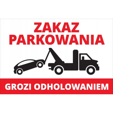 Parkverbotsschild 20x30 cm PVC T043 (1/4)