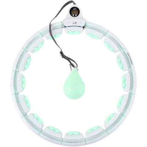 HHW06 HULA HOOP GRÜN MIT GEWICHT + ZÄHLER HMS