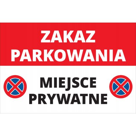 Parkverbotsschild 20x30 cm PVC T001 (1/4)