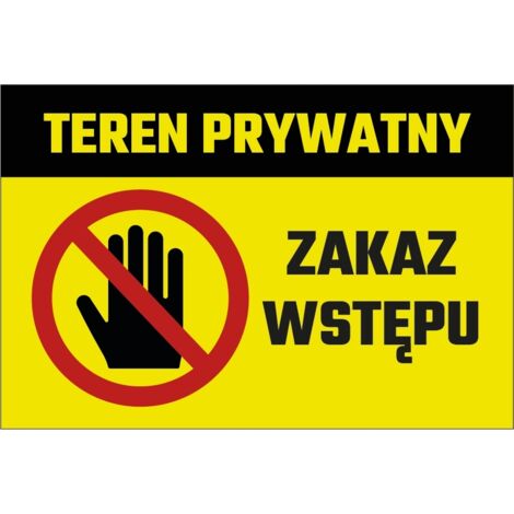 Schild „Zutritt verboten“ 20x30 cm PVC T028 (1/4)