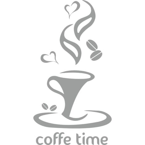 KÜCHENAUFKLEBER Kaffeetassenaufkleber Herz 100 x 50cm G254074 (1/2)