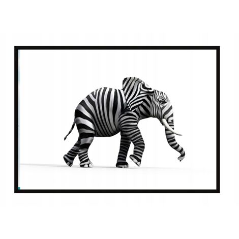 Bildplakat im Rahmen, A4 cm, Elefant, PD225