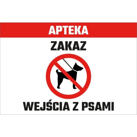 Apothekenverbotstafel 20x30cm PVC T051 (1/4)