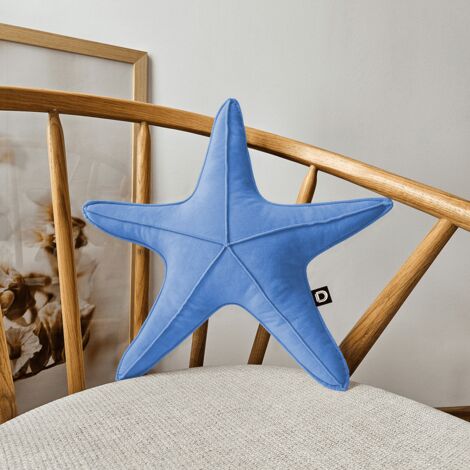 Kleines Samt-Seesternkissen VE2226 blau (1/2)