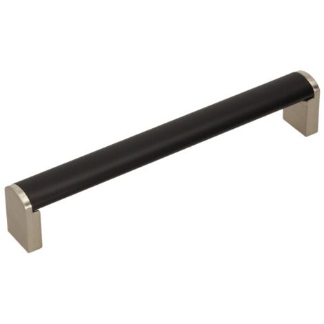 RE21 Geländer, supermatt schwarz, gebürstetes Nickel, 160mm