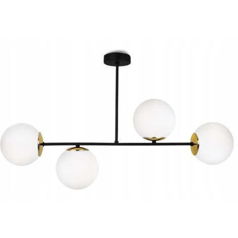 Deckenleuchte Kronleuchter Loft Elegant Weiß Glaskugeln (1/5)