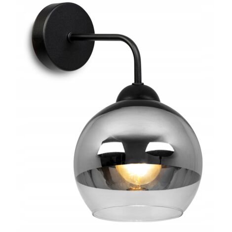 ELEGANTE WANDLEUCHTE, GLAS, CHROMLAMPE, LED