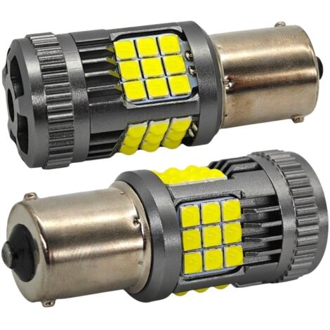 Stück P21W LED-Lampen BA15S 12V-24V kein Fehler 2600lm starkes Weiß