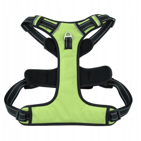 HUGGY DOGGY verstellbares, druckfreies Schutzgeschirr für kleine Hunde, grün, XS