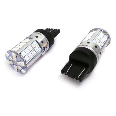 NATGIC WY21W LED Orange 360° 300% Plus Lumineux 4000lm 12-24V Canbus Sans Erreur - Lot De 2 Ampoules 7443 W21/5W