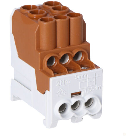 Verteilerblock f. Al/Cu geeignet 4x6-95mm2 grau 1pol. 1000V AC/DC Verteilerblock f. Al/Cu geeignet 4x6-95mm2 grau 1pol. 1000V AC/DC