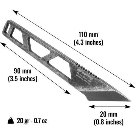 BPS Knives Mini Kiridashi – Coltello Scheletrato In Acciaio Al Carbonio Con Fodero In Plastica, Made In Ucraina