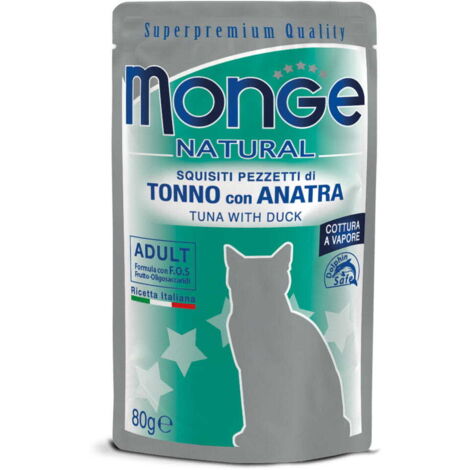 Monge Cat Thunfischstücke mit Ente 80g