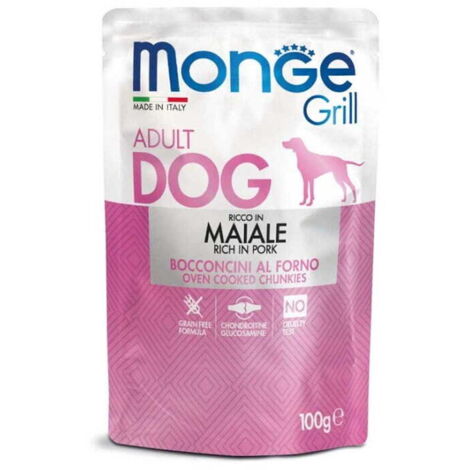 Monge Dog Grill Adult Chunks mit Schweinefleisch 100g