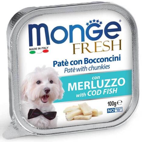 Monge Dog Frische Kabeljaupastete und -stücke 100g