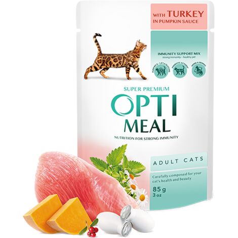OPTIMEAL Cat Adult Truthahn in Kürbissauce 85g