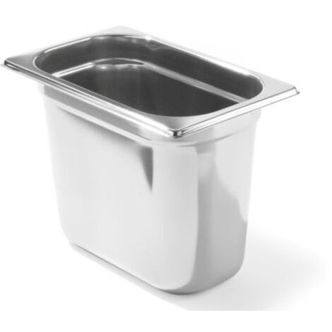 GN 1/4 Behälter, Edelstahl, Profi Line, Höhe 150 mm - Hendi 801611