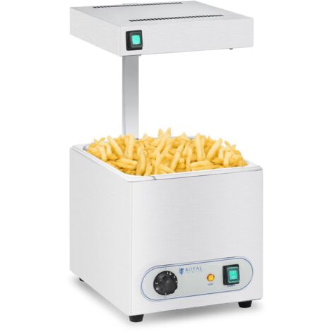 Royal Catering RCWG-1500 Pommes-Frites-Wärmer mit Heizstrahler 850W