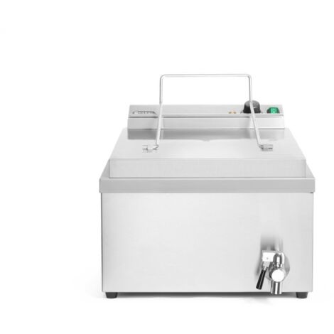 Fritteuse Frittiermaschine zum Frittieren von Fischkrapfen mit Ablage 12 l 3500 W - Hendi 205914