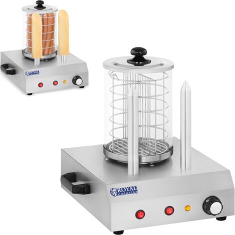 Warmhaltegerät für 30 Hot Dogs, Würstchen, 2 Brötchen, Royal Catering RCHW-350-2