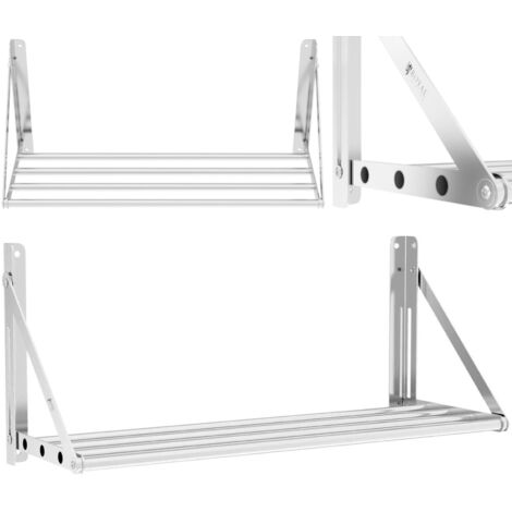 Klappbares Edelstahl-Wandregal bis 40 kg 80 x 30 cm (1/5)