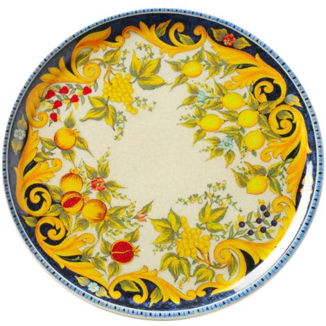 Pizzateller aus robustem Porzellan von Blackboard Napoli, Durchmesser 33 cm – 6er-Set