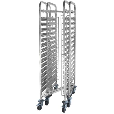 Stahlwagen zum Transport von GN 15 x GN1/1 Behältern und Tabletts (1/2)