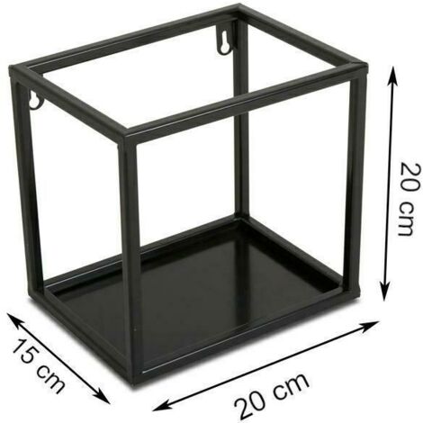 Wandregal, Metall schwarz, 20 cm (1/5)