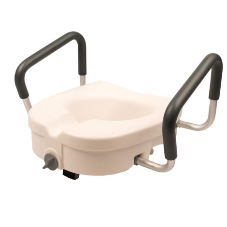 Erhöhter Sicherheits-Universal-Toilettensitzrahmen mit Handläufen (8853)