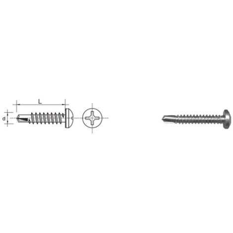 SELBSTBOHRENDE VERZINKT SCHRAUBE D7504M-H 4.219MM - 10 STO - 513 4.219