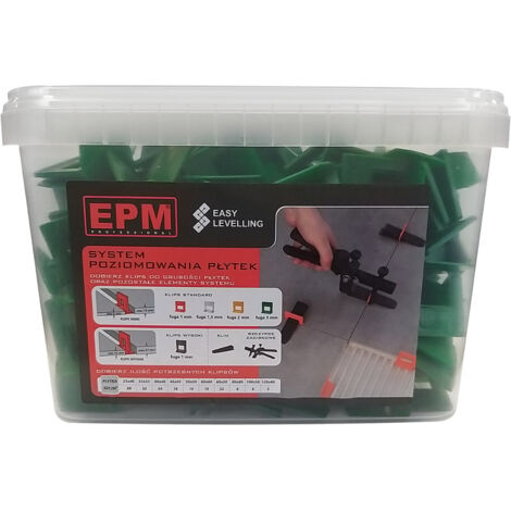 EINFACHES NIVEAUVERLEGESYSTEM FÜR FLIESEN 200 CLIPS 3MM - E-315-8830 (1/4)