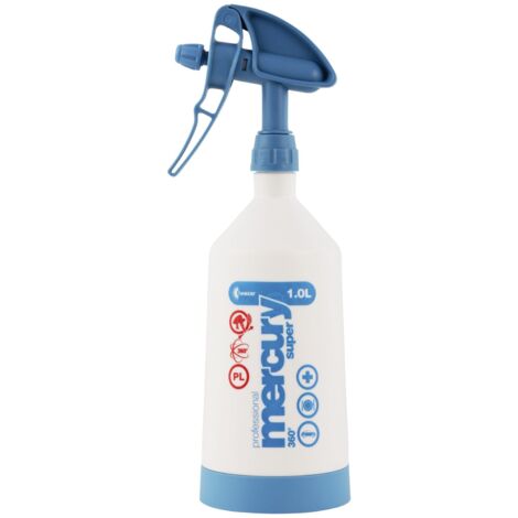 Kwazar Sprühflasche Mercury Super Pro Plus, 1 L, Weiß/Blau, 10,4 x 10,4 x 35 cm (1/4)