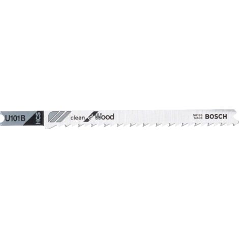 Stichsägeblatt U 101 B Clean for Wood L.100mm Zahnteilung 2,7mm HCS 3er Pack