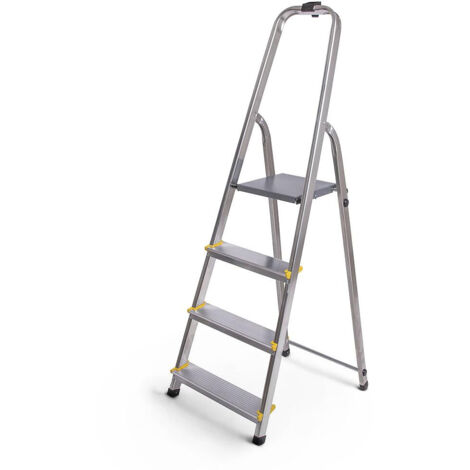 FREISTEHENDE ALUMINIUMLEITER 145 CM 3 STUFEN + PLATTFORM - BR-00-1203